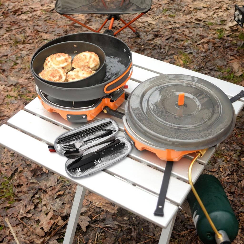 Camping Cutlery Set — 9 Piece Stainless Steel with Carry Case - The Kit List