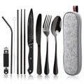 Camping Cutlery Set — 9 Piece Stainless Steel with Carry Case - The Kit List