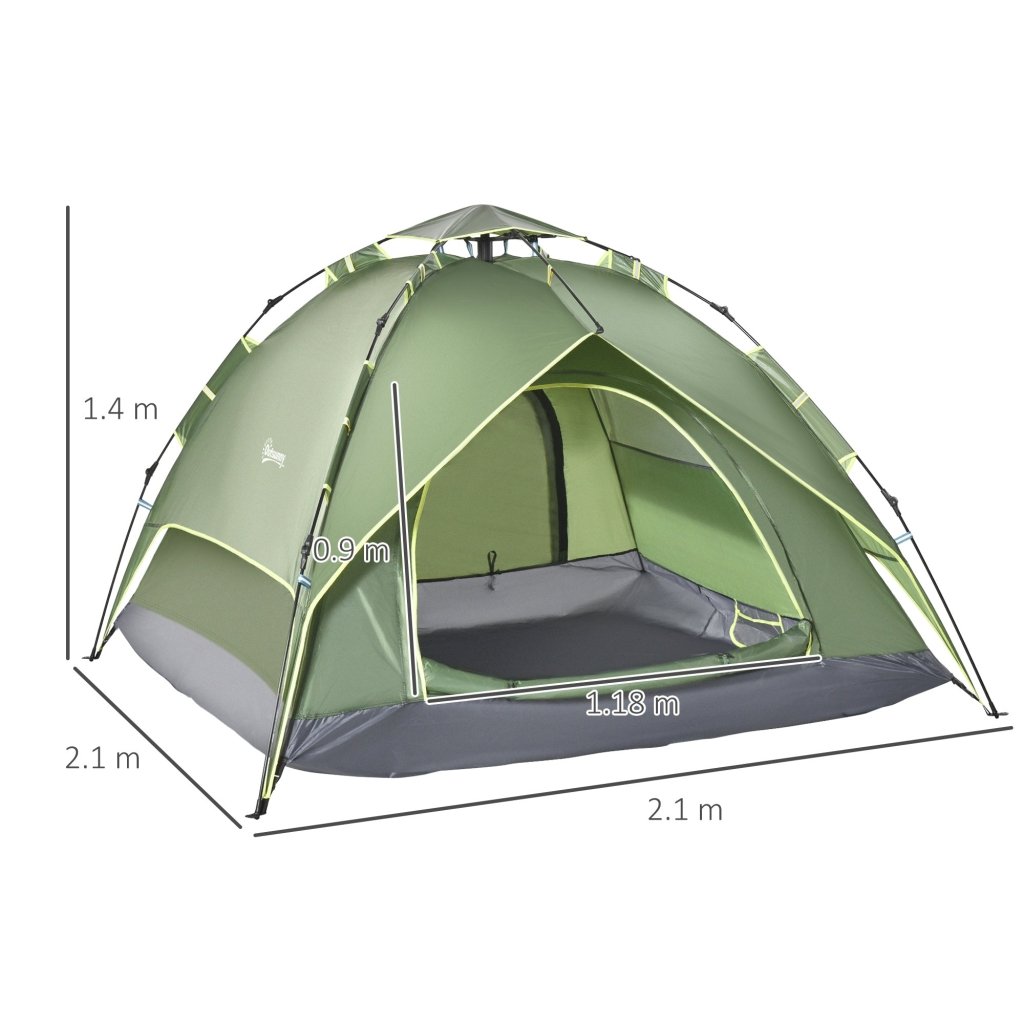 3 Man Automatic Pop - Up Camping Tent — Double Layer, UV Protection - The Kit List