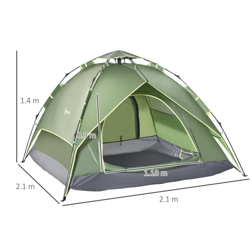 3 Man Automatic Pop - Up Camping Tent — Double Layer, UV Protection - The Kit List