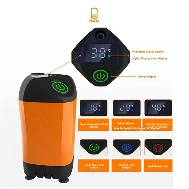 Portable Camping Shower Pump — Rechargeable, Digital Display - The Kit List