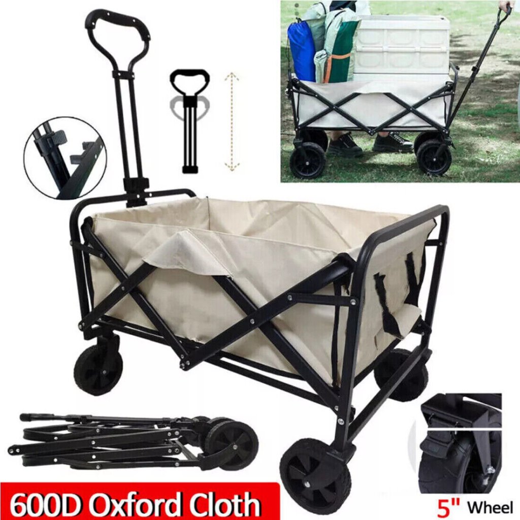 Foldable Camping Trolley Cart — 4 Wheel, 100kg Capacity - The Kit List