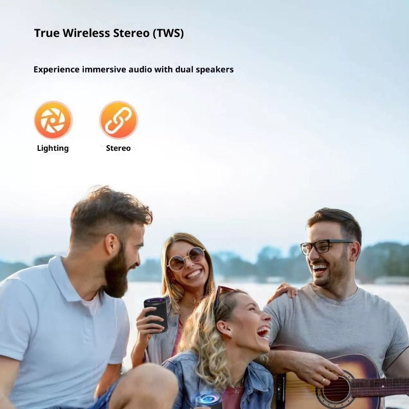 Portable Bluetooth Speaker — 30W, IP68 Waterproof, LED Lights - The Kit List